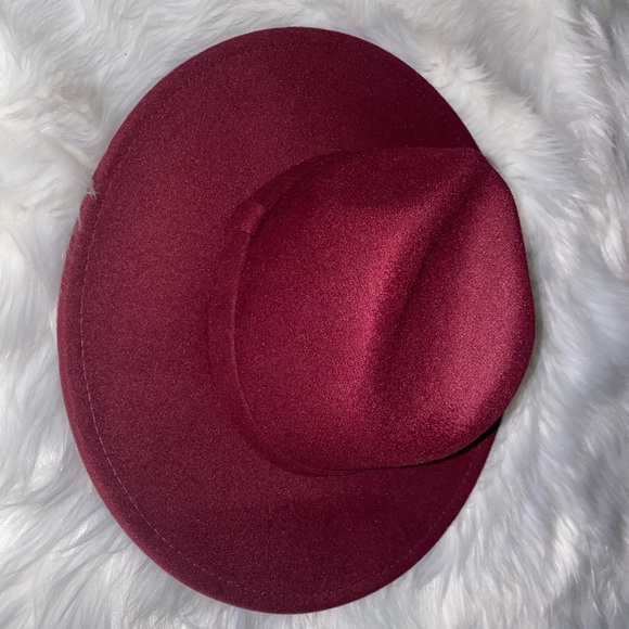 Burgundy Fall Fedora - Picture 1 of 2